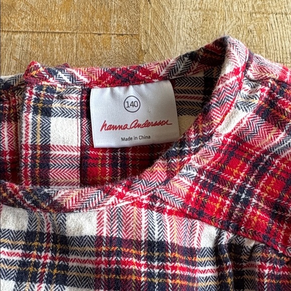 Hanna Andersson flannel plaid dress size 140(10) - Picture 3 of 6